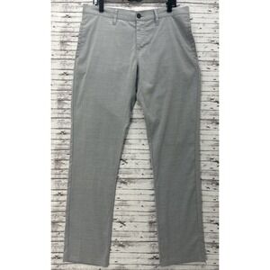 Travis Mathew Men's Performance 5-Pocket Golf Pants Gray Micro Check 34x32